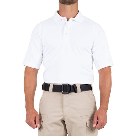 PERFORMANCE POLO SHORT SLEEVE, 100% Polyester, Button, 1 Pocket(s), White, XL MPN:112509