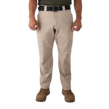 Men V2 Tactical Pants, 42 in, Khaki, 35% Cotton, 65% Polyester MPN:114011