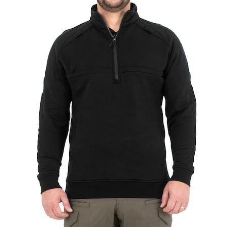 COTTON JOB SHIRT QUARTER ZIP, 20% Polyester, 80% Cotton, 5 Pocket(s), Black, 4XL MPN:118507