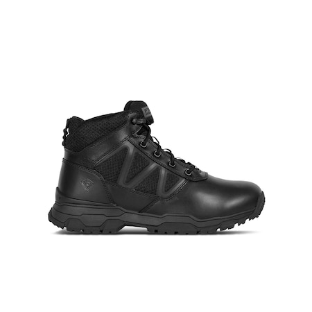 Men's EVA, Rubber Outsole, Plain Toe, Front Lace and Side Zipper, Black, 8 R MPN:165911