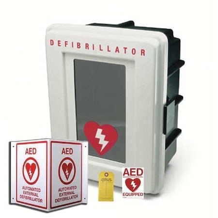 Alarmed Fiberglass Weather Proof AED Labeling Storage Kit MPN:AEDMK03