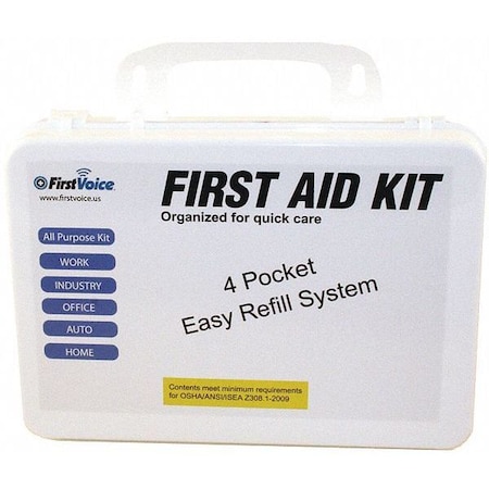 First Aid kit, Plastic Plastic Box, 189 Components, 25 People Served MPN:ANSI-25P