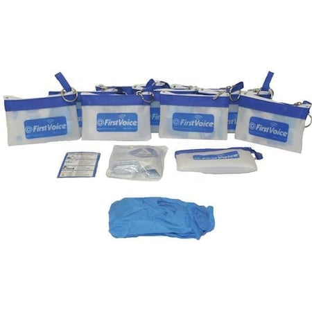 Refillable CPR Keychain Kit, Polyester, 4 Components MPN:KEY4-10