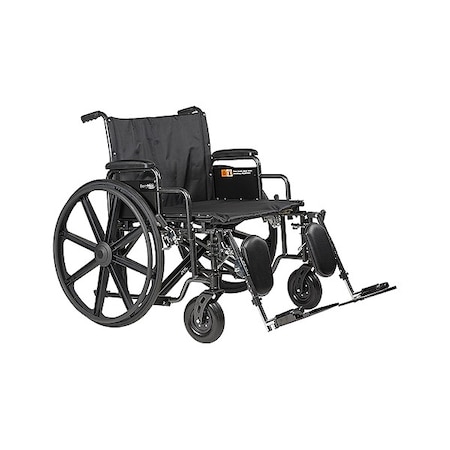 Wheelchair, 700lb, 28 In Seat, Silver/Black MPN:MDS809850