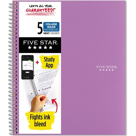 Five Star Wirebound Notebook Plus Study MPN:820004CF1-ECM