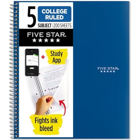 Five Star Wirebound Notebook Plus Study MPN:820004NH0-ECM