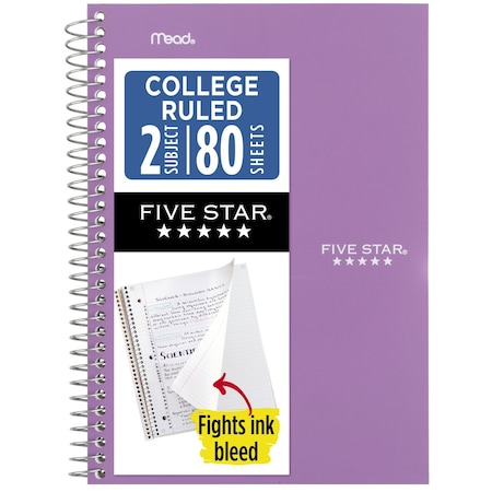 Spiral Notebook, 2 Subject, CR, 6in x 9 MPN:840029CF1-ECM