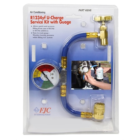 R-1234Yf U-Charge Hose W/Gauge MPN:6846