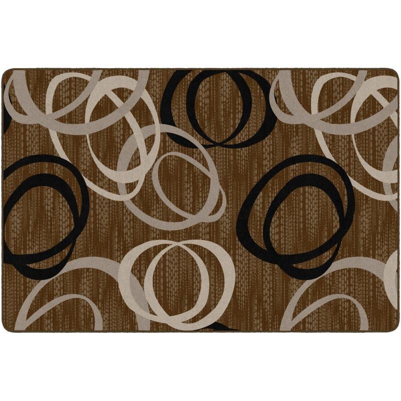 Flagship Carpets Printed Rug, Duo, 6ftH x 9ftW, Chocolate MPN:FM199-34A