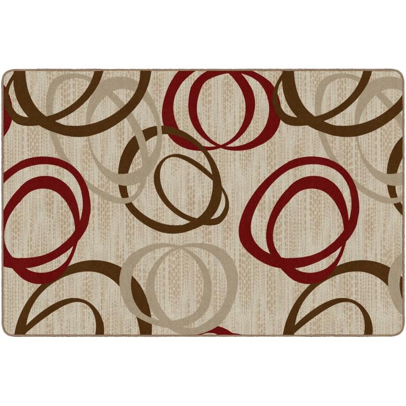 Flagship Carpets Printed Rug, Duo, 6ftH x 9ftW, Pearl MPN:FM222-34A
