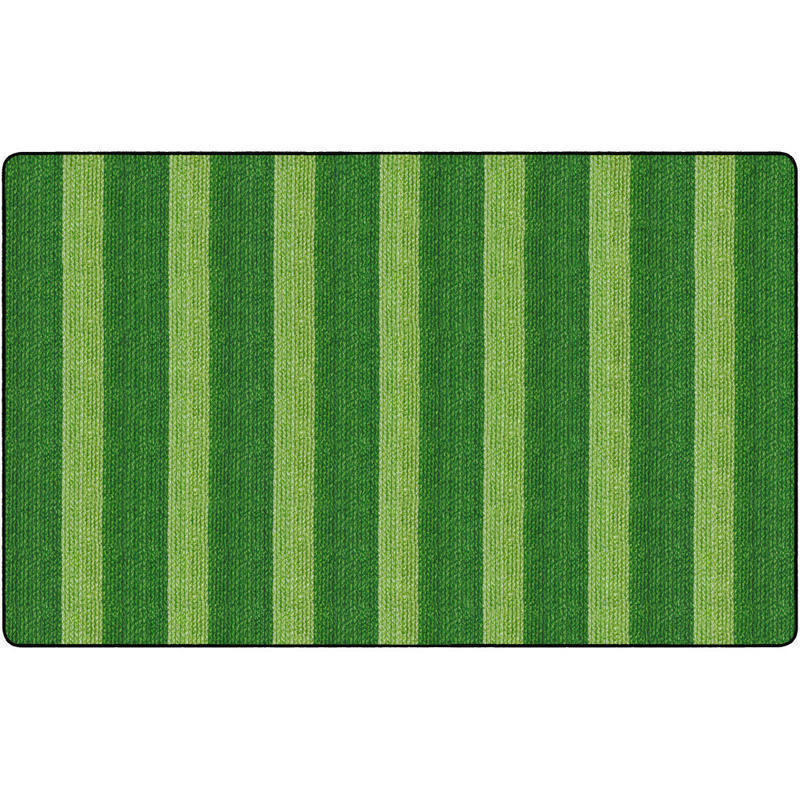 Flagship Carpets Basketweave Stripes Classroom Rug, 7 1/2ft x 12ft, Green MPN:FA1007-44FS