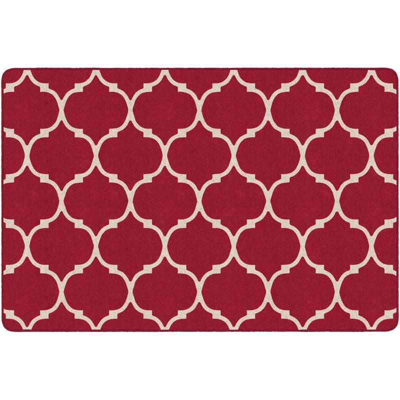 Flagship Carpets Moroccan Trellis Rectangular Rug, 72in x 108in, Red MPN:FA1377-34FS