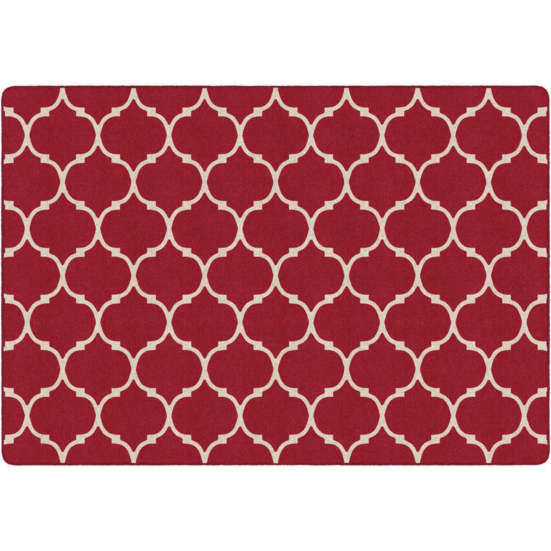 Flagship Carpets Moroccan Trellis Rectangular Rug, 100in x 144in, Red MPN:FA1377-50FS