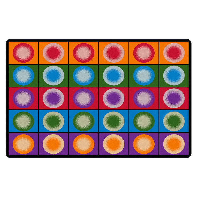 Flagship Carpets Printed Rug, 7ft6inH x 12ftW, Dot Spots MPN:FE118-44A