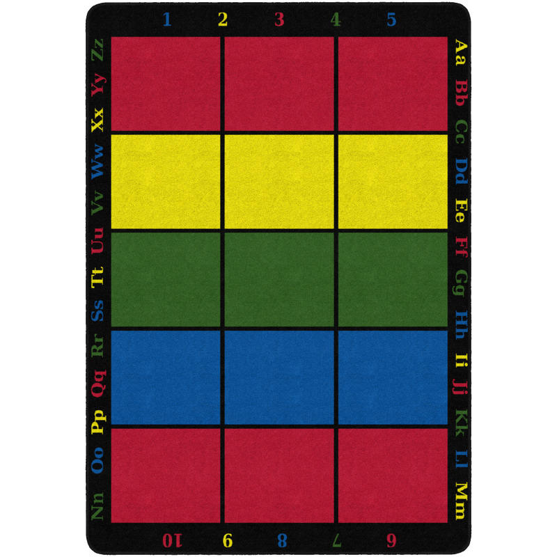 Flagship Carpets Learning Grid Carpet, 6ft x 8ft 4in, Multicolor MPN:FE126-32A