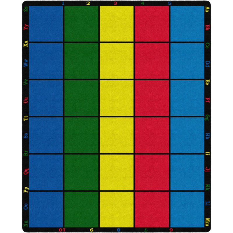 Flagship Carpets Learning Grid Carpet, 10ft 9in x 13ft 2in, Multicolor MPN:FE126-58A