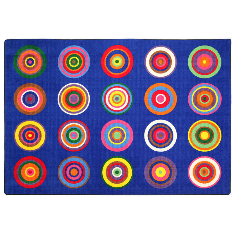 Flagship Carpets Color Rings Rug, Rectangle, 6ft x 8ft 4in, Indigo MPN:FE159-32A