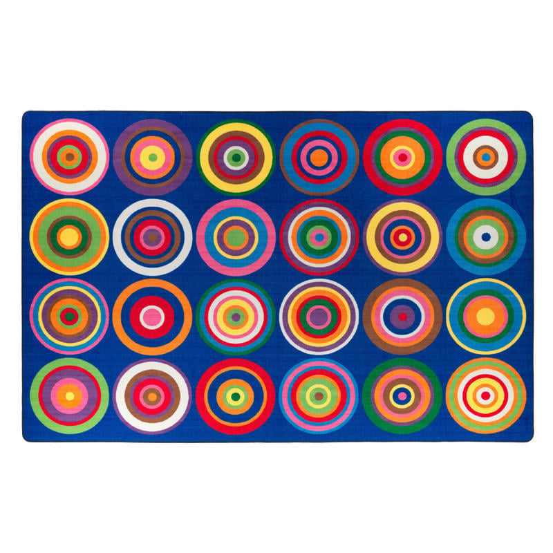 Flagship Carpets Color Rings Rug, Rectangle, 7ft 6in x 12ft, Indigo MPN:FE159-44A