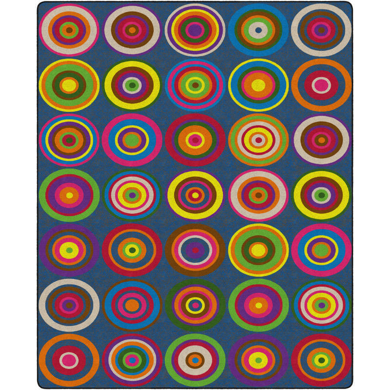 Flagship Carpets Color Rings Rug, Rectangle, 10ft 9in x 13ft 2in, Indigo MPN:FE159-58A