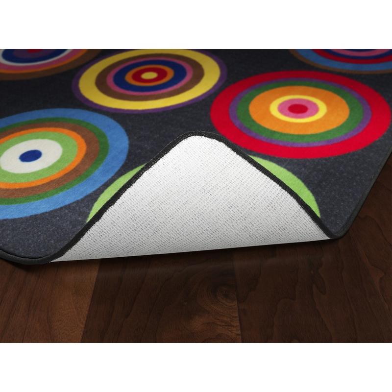 Flagship Carpets Color Rings Rug, Rectangle, 7ft 6in x 12ft, Black MPN:FE160-44A