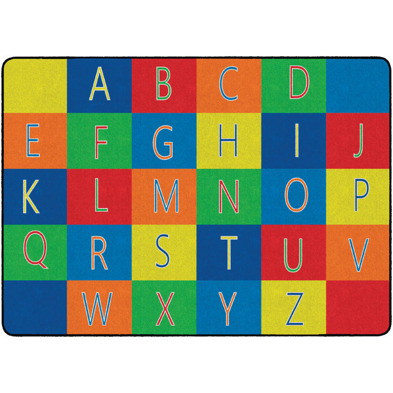 Flagship Carpets Alphabet Seating Rug, 6ft x 8ft 4in, Multicolor MPN:FE404-32A