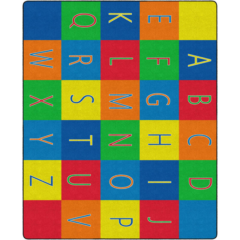 Flagship Carpets Alphabet Seating Rug, 10ft 9in x 13ft 2in, Multicolor MPN:FE404-58A