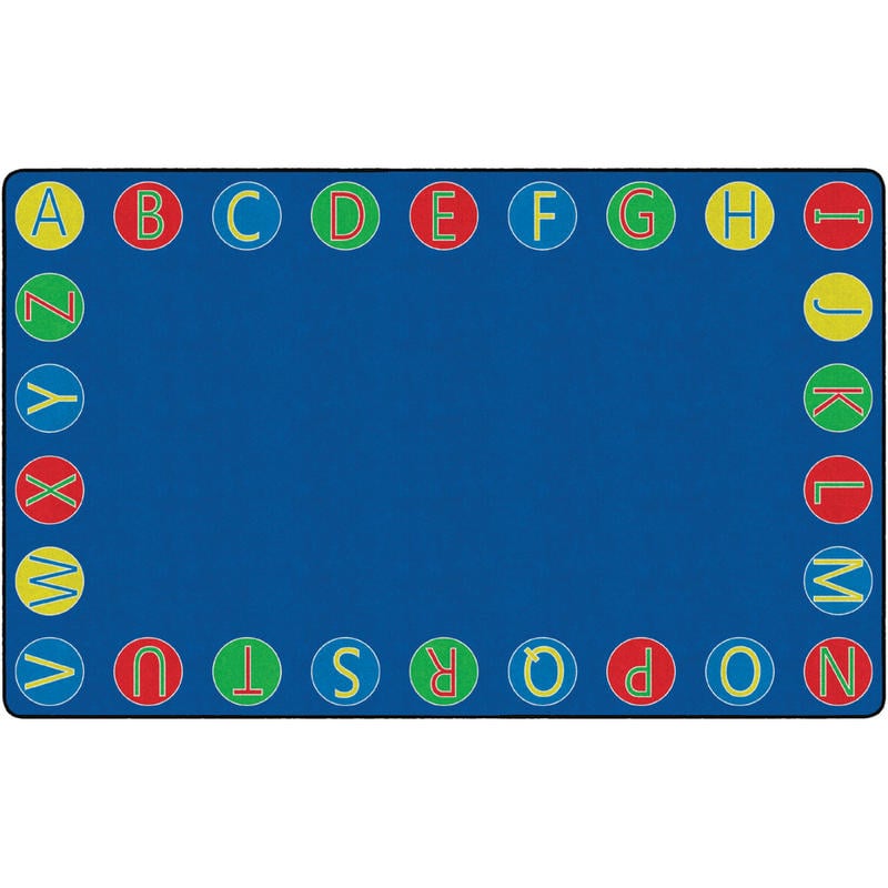 Flagship Carpets Alphabet Circles Rug, 7ft 6in x 12ft, Multicolor MPN:FE405-44A