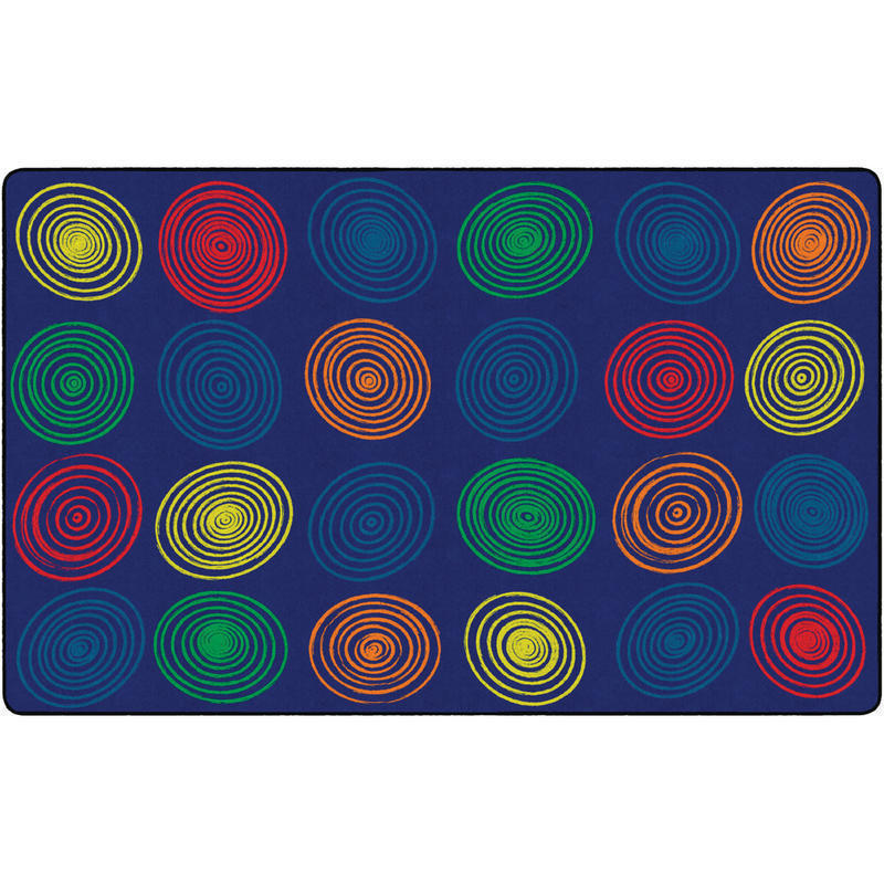 Flagship Carpets Circles Rug, Rectangle, 7ft 6in x 12ft, Primary MPN:FE412-44A
