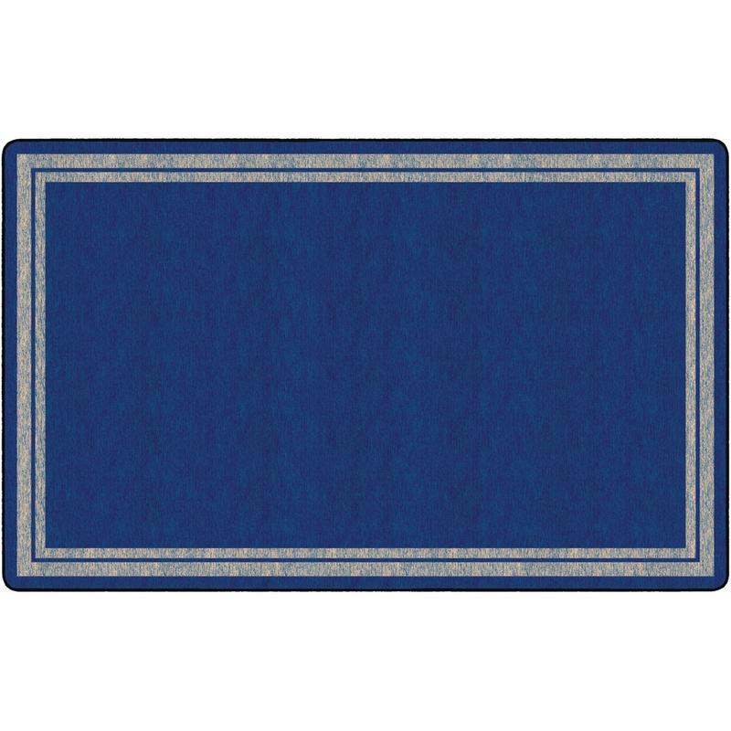 Flagship Carpets Double-Border Rectangular Rug, 90in x 144in, Light Blue MPN:FE422-44A