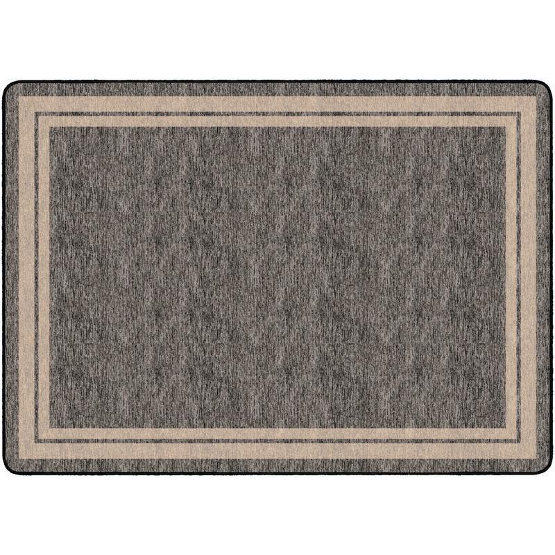 Flagship Carpets Double-Border Rectangular Rug, 72in x 100in, Gray MPN:FE425-32A