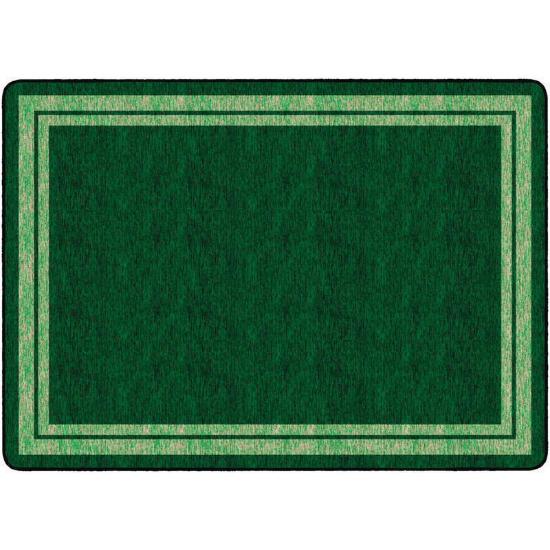 Flagship Carpets Double-Border Rectangular Rug, 72in x 100in, Clover Green MPN:FE426-32A