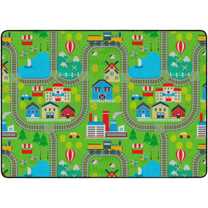 Flagship Carpets Train Ride Area Rug, 6ftH x 8ft4inW MPN:FE493-32A
