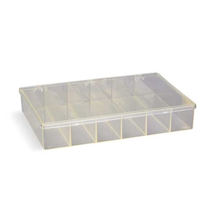 Compartment Box with 6 compartments, Plastic, 2 13/16 in H x 8-1/2 in W MPN:6674KC