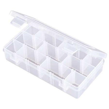 Adjustable Compartment Box with 3 to 18 compartments, Plastic, 1 1/2 in H x 3-5/16 in W MPN:6703TW
