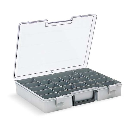 Adjustable Compartment Box with 9 to 24 compartments, Plastic, 15 1/2 in H x 11 3/4 in W MPN:6770AH