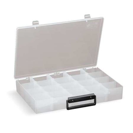 Adjustable Compartment Box with 4 to 20 compartments, Plastic, 2 in H x 8-7/8 in W MPN:999-2