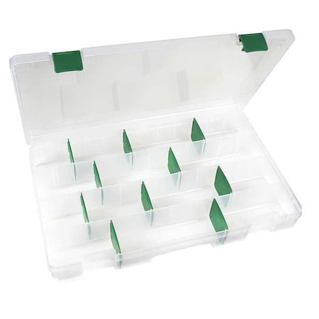 Adjustable Compartment Box with 4 to 48 compartments, Plastic, 1 15/16 in H x 8-3/16 in W MPN:T5008