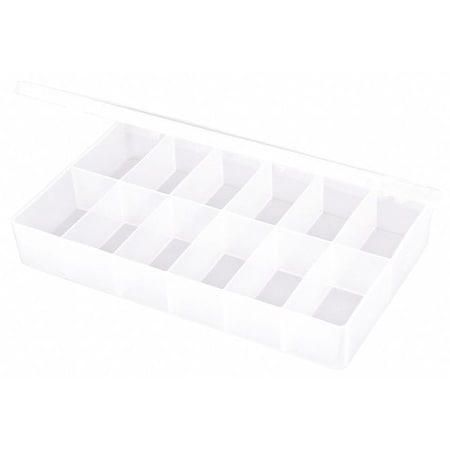 Compartment Box with 12 compartments, Plastic, 1 3/4 in H x 6-3/16 in W MPN:T602
