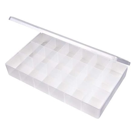 Compartment Box with 18 compartments, Plastic, 1 3/4 in H x 6-3/16 in W MPN:T618