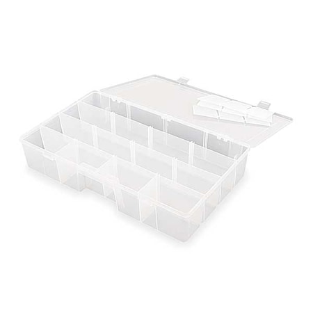 Adjustable Compartment Box with 7 to 16 compartments, Plastic, 3 1/4 in H x 8-7/8 in W MPN:T7004
