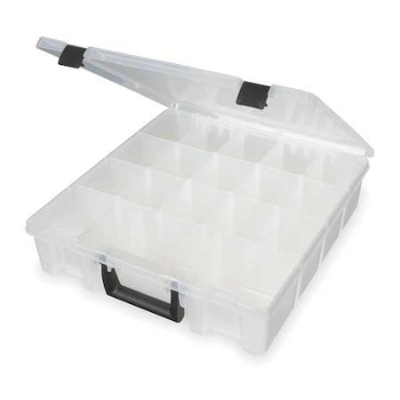Adjustable Compartment Box with 6 to 18 compartments, Plastic, 3 1/2 in H x 15 in W MPN:T9007
