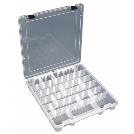 Adjustable Compartment Box with 4 to 40 compartments, Plastic, 2 in H x 15 in W MPN:T9101