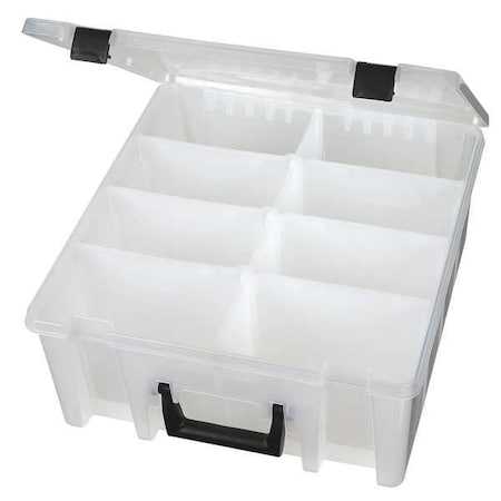 Adjustable Compartment Box with 1 to 8 compartments, Plastic, 6 1/4 in H x 14-5/32 in W MPN:T9200