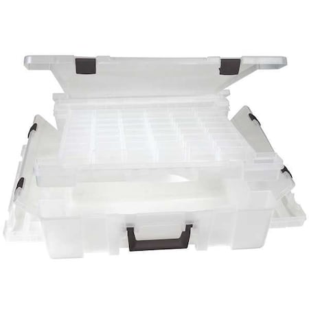 Adjustable Compartment Box with 18 to 73 compartments, Plastic, 5 in H x 16-3/4 in W MPN:T9501