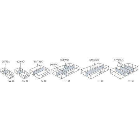 Plastic ESD Bin Divider, Not Applicable D x 1/8 in H x 1 1/4 in W, 25 PK MPN:6780CD - 35/52C