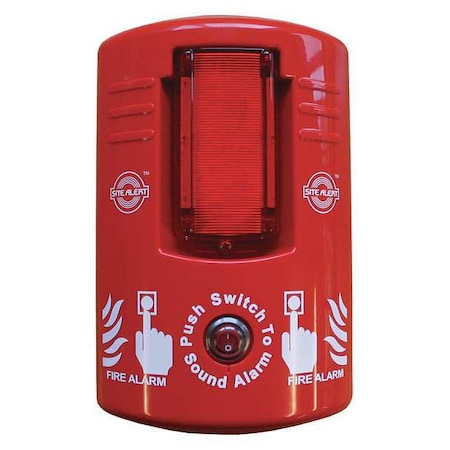 Electronic Alarm with Strobe Light, 60, Metal, Bracket Mount MPN:JHSA1