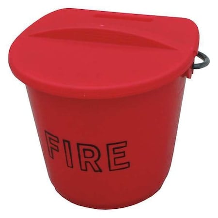 Fire Bucket, 2.5 gal., Plastic MPN:JPFB1