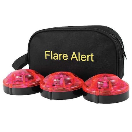 LED Road Flare Kit, Red, 120 FPM, Magnetic Base MPN:B3RBP2