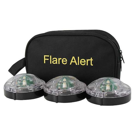 LED Road Flare Kit, White, 120 FPM, Magnetic Base MPN:B3WBP2