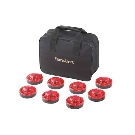 LED Road Flare Kit, Red, 120 FPM, Magnetic Base MPN:B8RBP1ONLY